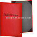 pu leather menu cover, vintage leather cover design